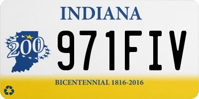 IN license plate 971FIV