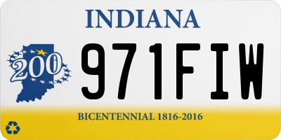 IN license plate 971FIW