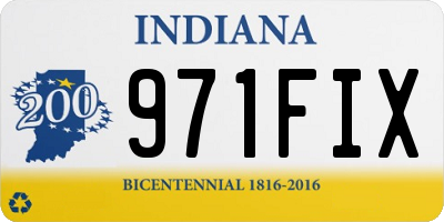 IN license plate 971FIX