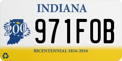 IN license plate 971FOB