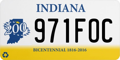 IN license plate 971FOC