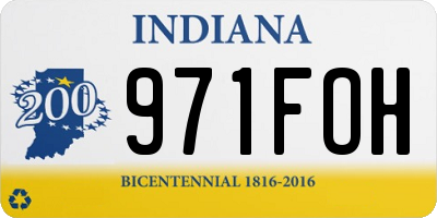 IN license plate 971FOH