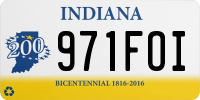 IN license plate 971FOI