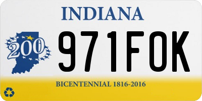 IN license plate 971FOK