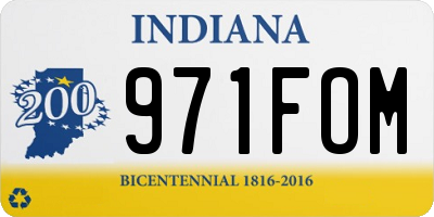 IN license plate 971FOM