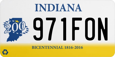 IN license plate 971FON