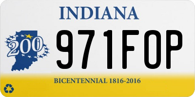 IN license plate 971FOP