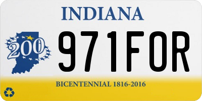IN license plate 971FOR