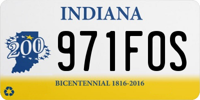 IN license plate 971FOS