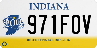 IN license plate 971FOV