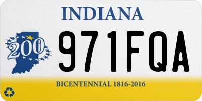 IN license plate 971FQA