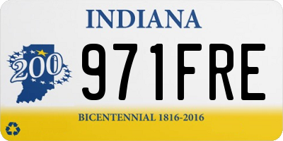 IN license plate 971FRE