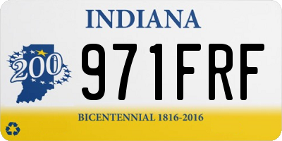 IN license plate 971FRF