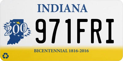 IN license plate 971FRI
