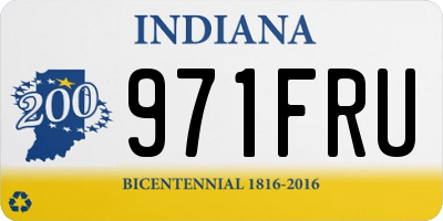 IN license plate 971FRU