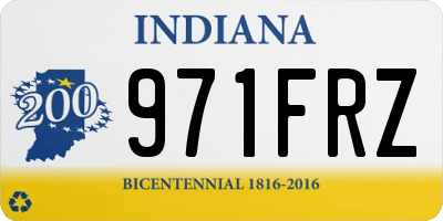IN license plate 971FRZ