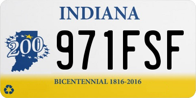 IN license plate 971FSF