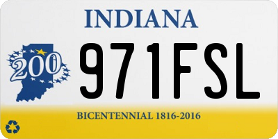 IN license plate 971FSL