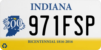 IN license plate 971FSP
