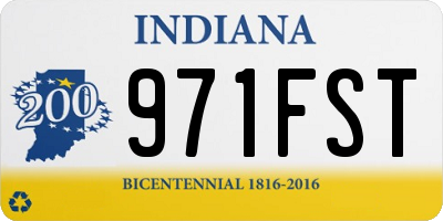 IN license plate 971FST