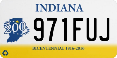 IN license plate 971FUJ