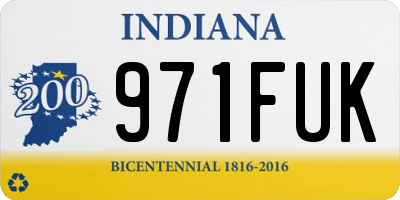 IN license plate 971FUK
