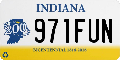 IN license plate 971FUN