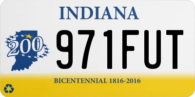 IN license plate 971FUT