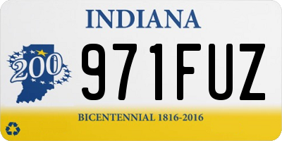 IN license plate 971FUZ