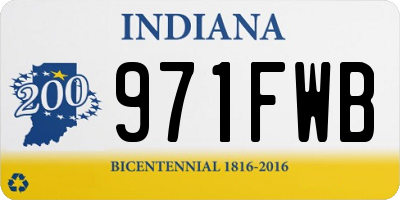 IN license plate 971FWB