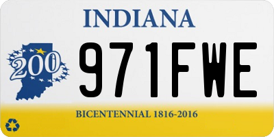 IN license plate 971FWE