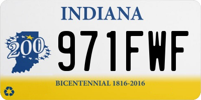 IN license plate 971FWF