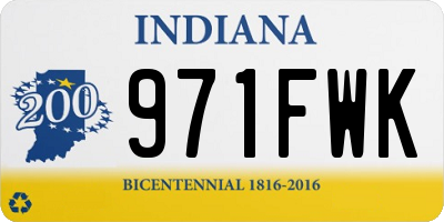 IN license plate 971FWK