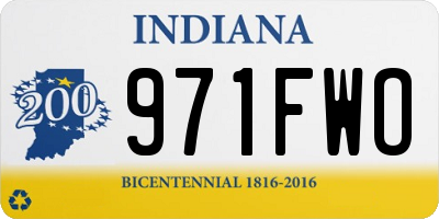 IN license plate 971FWO
