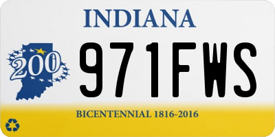 IN license plate 971FWS
