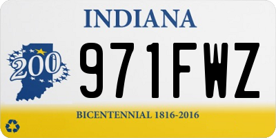 IN license plate 971FWZ