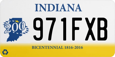 IN license plate 971FXB