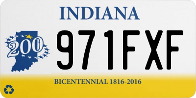 IN license plate 971FXF