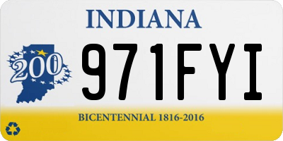 IN license plate 971FYI