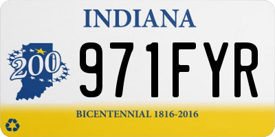 IN license plate 971FYR