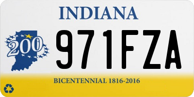 IN license plate 971FZA