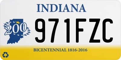 IN license plate 971FZC