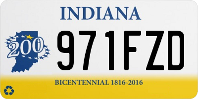 IN license plate 971FZD