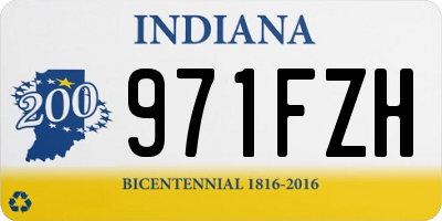 IN license plate 971FZH