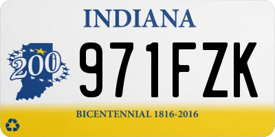 IN license plate 971FZK