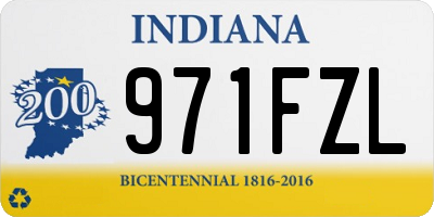 IN license plate 971FZL