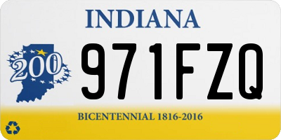 IN license plate 971FZQ