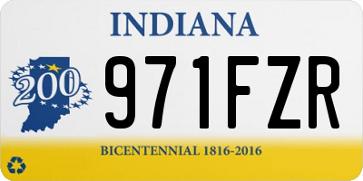 IN license plate 971FZR