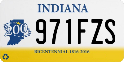 IN license plate 971FZS