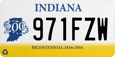 IN license plate 971FZW